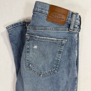 Abercrombie & Fitch 90s Straight Jeans 31x30 Mens Light Wash Vintage Stretch